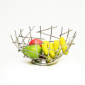 Creative Countertop Iron Household Organizer Vegetable Mesh Bowl Kitchen Storage Metal Wire Fruit Basket